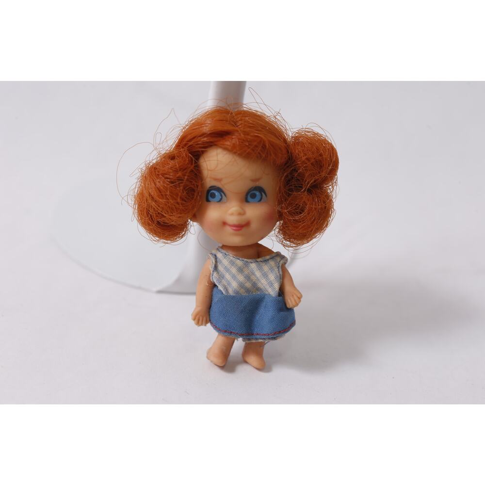 1960s Mattel Liddle Kiddles Trikey Triddle Doll in Blue Dress ~ 260423-WH 1095